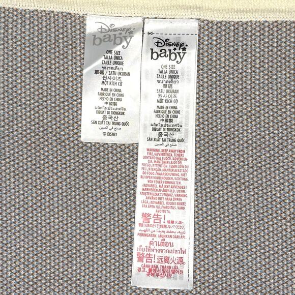 Disney Baby Organic Cotton Blanket | Cream Blue Mickey Snowman - Picture 5 of 9